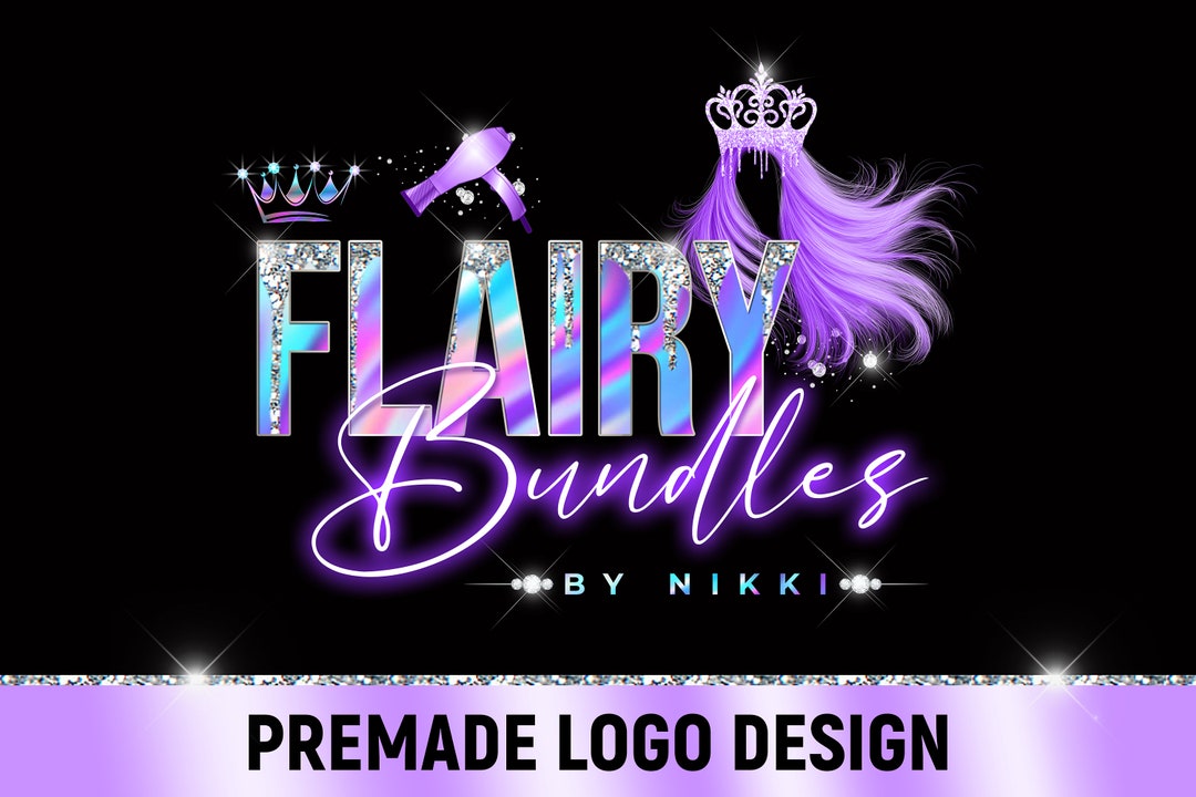 Hair Logo Design Hair Extension Logo Hair Salon Logo Wig Etsy