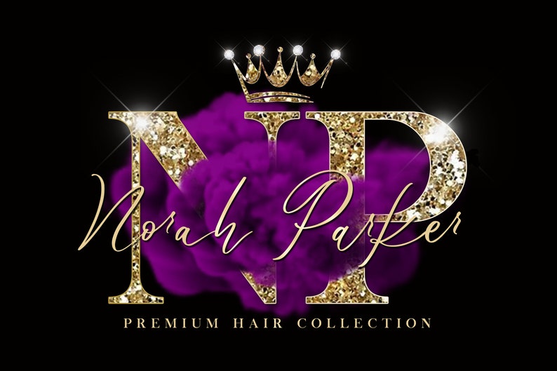 Purple Logo Design, Logo Design, Luxury Logo, Glitter Sparkle Logo