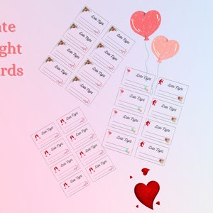 Tarjetas de cita nocturna - Cupones de cita nocturna en blanco, imprimibles en blanco, Cupón de amor, Regalo para él, Regalo para ella, Regalo de aniversario, Vales de amor