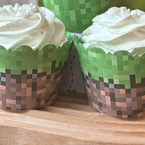 MINER THEME Cupcake Wrappers | Scalloped Edge | Smooth Finish for ...