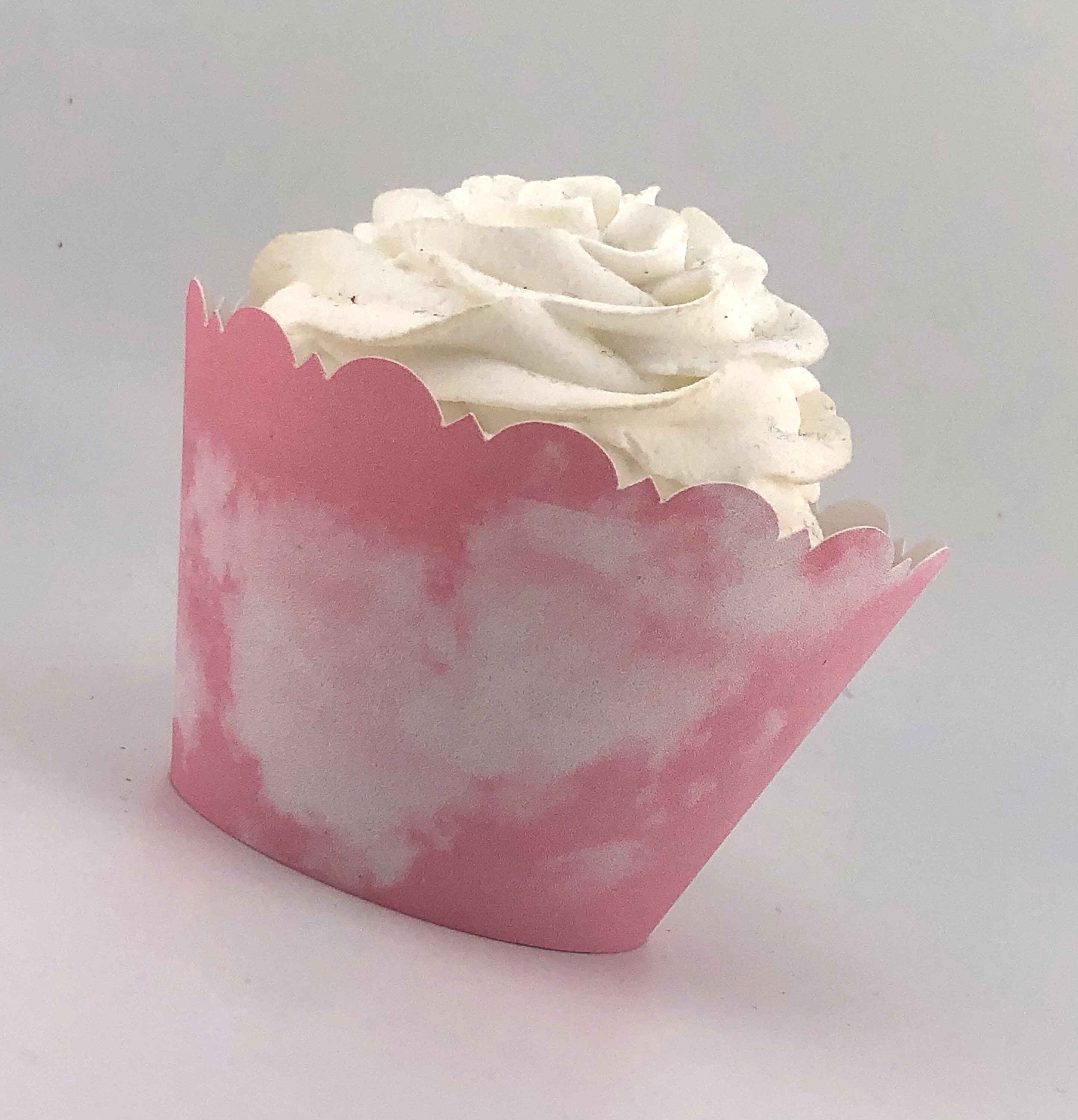 PINK CLOUD Cupcake Wrappers Scalloped Edge Smooth Finish Baby Girl Baby Shower