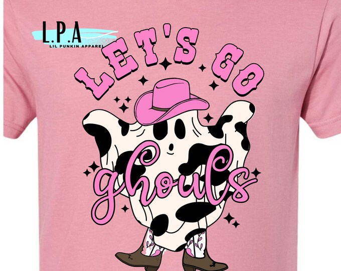 Cow print Ghost in Boots, Women Halloween Tee, Cute and Sassy Apparel, Western Halloween Tee, Ghouls in Boots, Cowgirl Ghost in boots hoodie