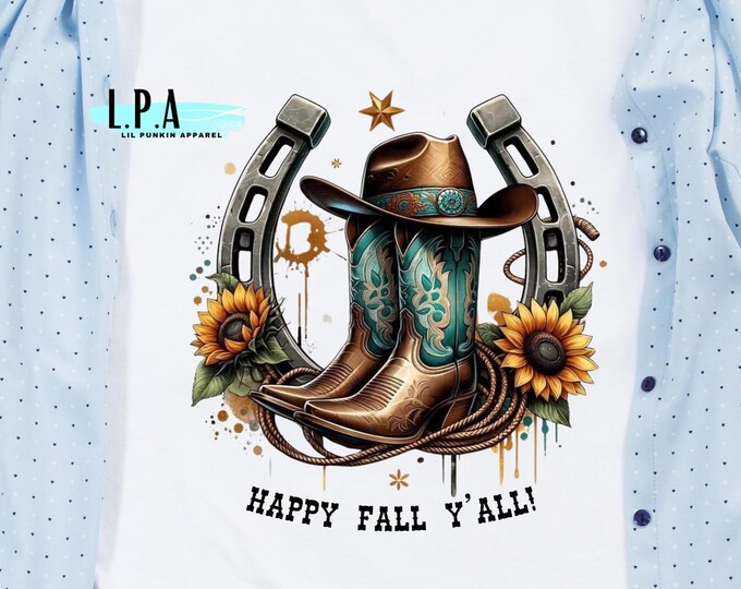 Horseshoe Western Shirt, Sunflower Graphic, Womens Cowgirl Tee, Southern Sweet and Sassy, Country Girl, Floral Tee, Turquoise Leather Boots