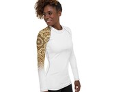 Women 39 s Rash Guard Arabic Geometry