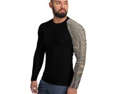 Men 39 s Rash Guard Hieroglyph Print