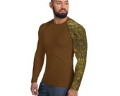 Men 39 s Rash Guard Mayan Glyph Print