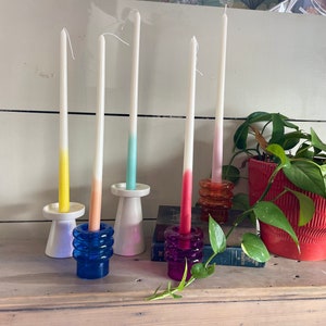 16” Hand Dipped Candle, Ombré, Bright Colored Candle, Wedding Candle, Event Candle, Soy Beeswax Candle, Everyday Bright Color Candle