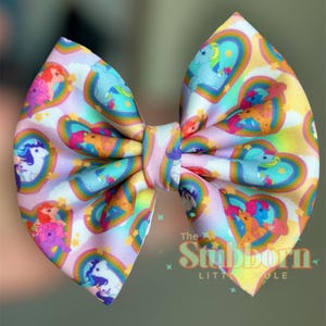 RTS MLP nostalgic pony rainbow cartoon Scuba Neoprene Bow | Long Tail  Hair Bows, Girls Fable Bows, Women Hair Bows, Coquette Toddler Hair