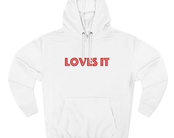 Loves It - Sudadera con capucha de polar de tres paneles