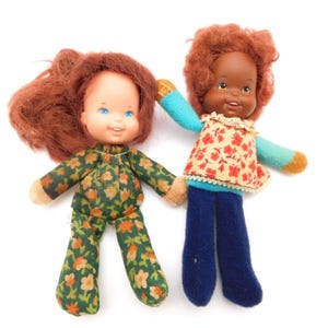 Vintage Mattel Honey Hill Bunch Dolls 1975 Sweetlee Curly Q Cloth Body 5&quot;