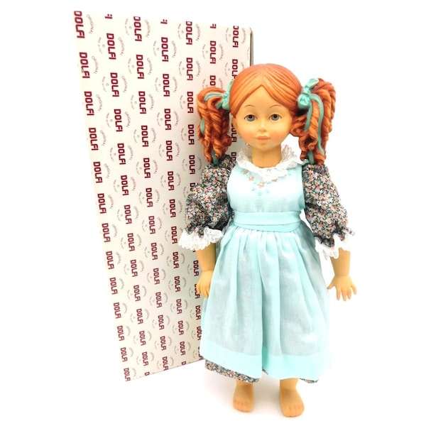 Dolfi Collectible Nadia Doll With Original Box Made In Italy Floral Dress  FLAW