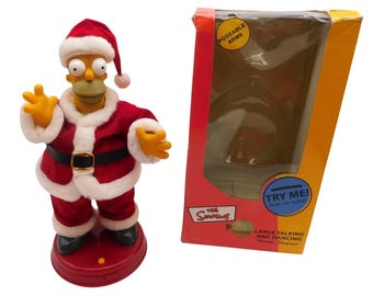 Gemmy  The Simpsons Christmas Santa Claus Talking Singing Not Dancing READ