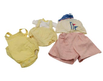 Lot of Vintage Short Overall Outfits Baby Carters 6 Months 1960s
