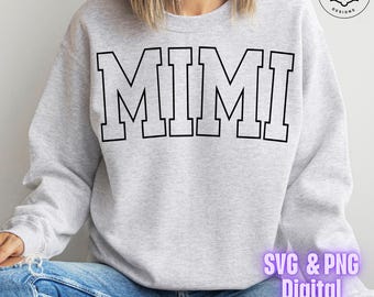 Mimi SVG and PNG Bundle | Mimi SVG | Mimi png | Grandma svg | Nana svg