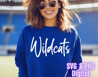 Wildcats | Wildcats SVG and PNG Bundle | Wildcat pride | Wildcat Designs | Wildcat Athletics | Ballpark Mom | School Spirit SVG | Cut Files