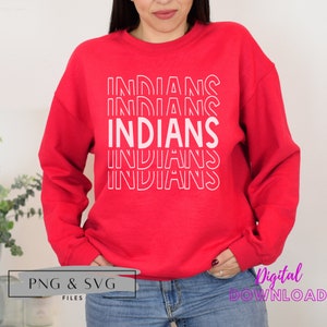 Indians PNG, Indians SVG, Indians Sublimation, mascot png, mascot svgs, Football PNG, Football svg, Files for Silhouette and Cruict