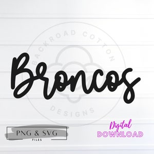 Broncos SVG, Broncos PNG, Broncos SVG and png files