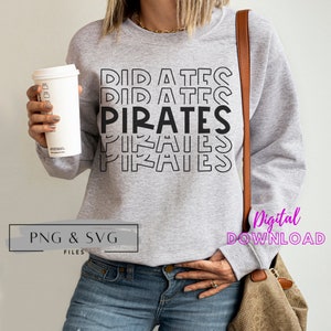 Pirates PNG,  Pirate svg, Pirate t-shirts, Pirate Sweatshirt, Pirate Football png,  mascot svgs, Pirates Football, Pirate Baseball PNG Files