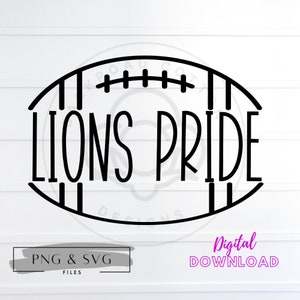 Lions Football SVG, Lions PNG, Lions SVG, Lions Mascot svg