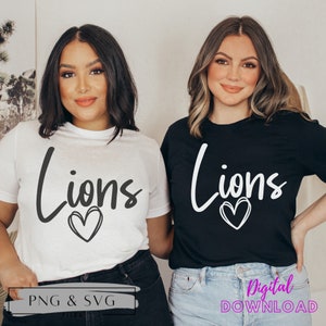 Lions SVG, Lions PNG, Lions Sublimation,  Back to School Designs, School Spirit