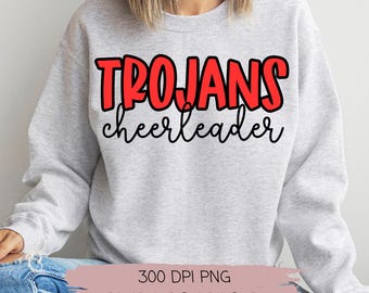 Trojans PNG Files, Trojans Cheer PNG, Cheer PNG Files, Cheer Mom