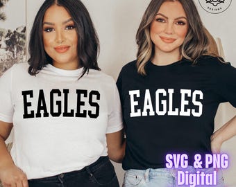 Eagles SVG files, Eagles PNG Files, Eagles Varsity Mascot svg and PNG files