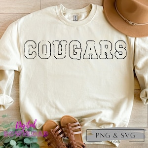 Cougars SVG, Cougars PNG, Distressed Cougars SVG, Distressed Cougars png