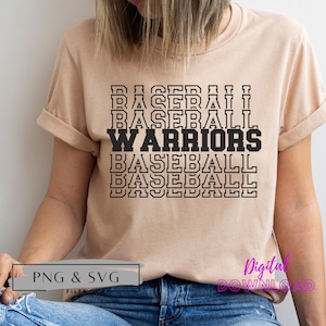 Warriors Baseball SVG and PNG Files