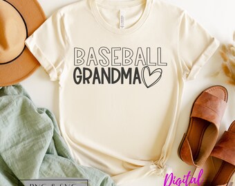 Baseball Grandma SVG and PNG files, Baseball Grandma Shirts, Baseball Grandma Sweatshirts