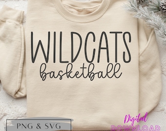 Wildcats SVG, Wildcats PNG, Wildcats Basketball SVG