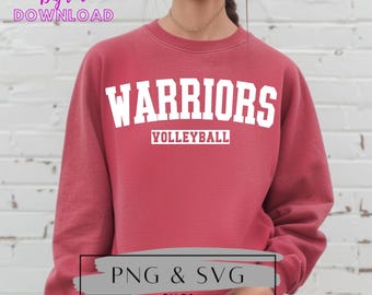 Warriors SVG and PNG Bundle, Warriors Volleyball SVG, Volleyball svg