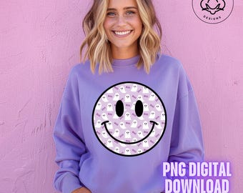 Smile Face PNG | Purple Ghost PNG | Halloween PNG | Halloween Smile | Cute Ghost Png