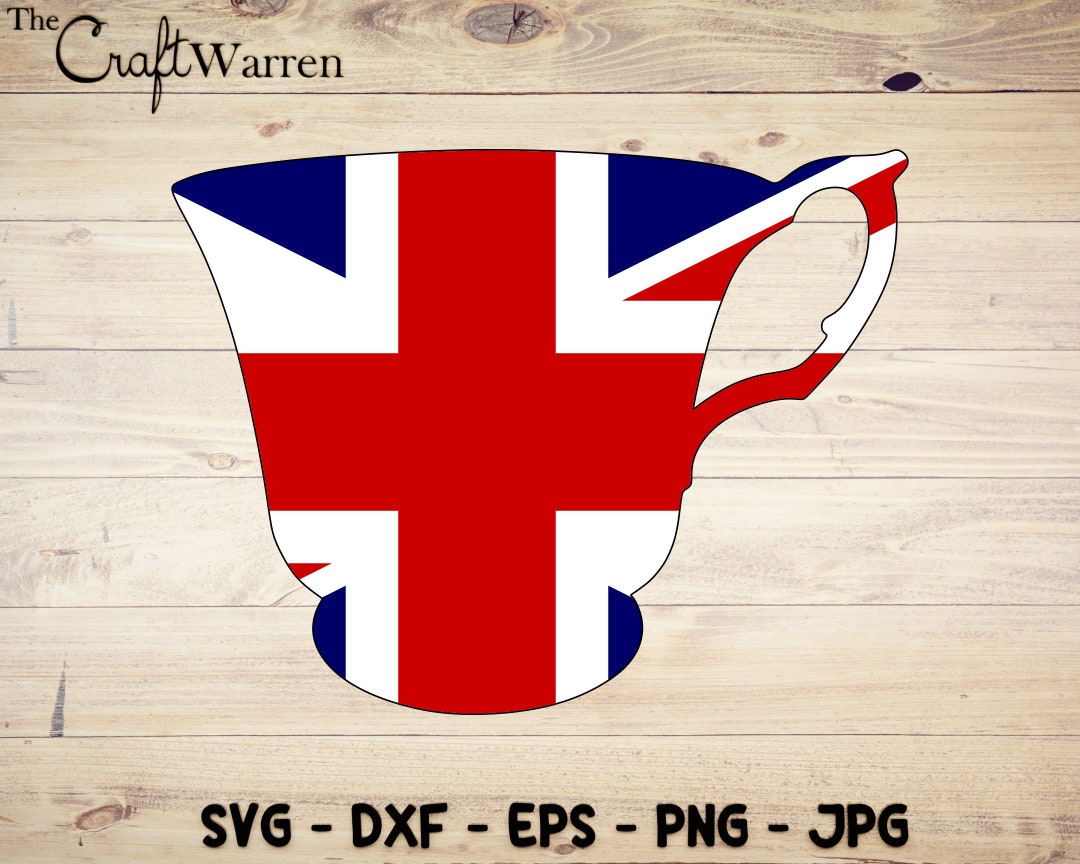 Union Jack Tea Cup SVG Union Jack Svg Tea Cup Svg Etsy