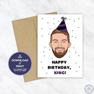 Domantas Sabonis Birthday Card | Printable Birthday Card | NBA Sacramento Kings Birthday Card | Instant Digital Download 5x7