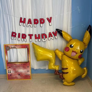 Pokemon Birthday Photo Frame Template 24x36 - Pokemon Party, Pokemon Card, Pokemon Custom Photo Prop, Pokemon Birthday Decor image 10