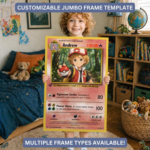 pokemon trading card generator Custom Pokemon Card Template, Editable Pokmon Card V Canva Template,editable Trading Card,diy Pokmon Gift, Personalized TCG Card, Birthday