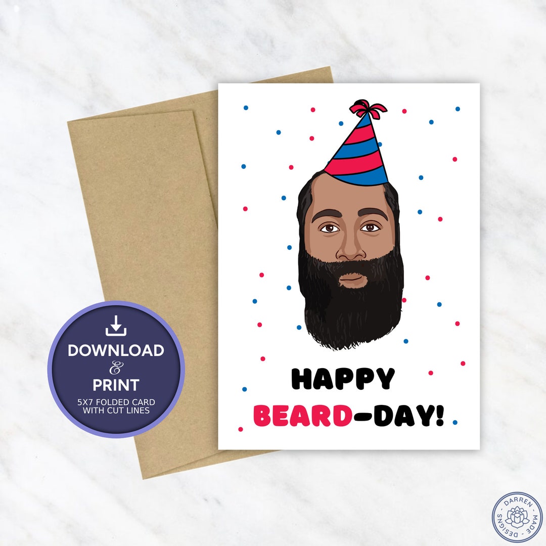 James Harden Birthday Card | Printable Birthday Card | NBA Philadelphia ...