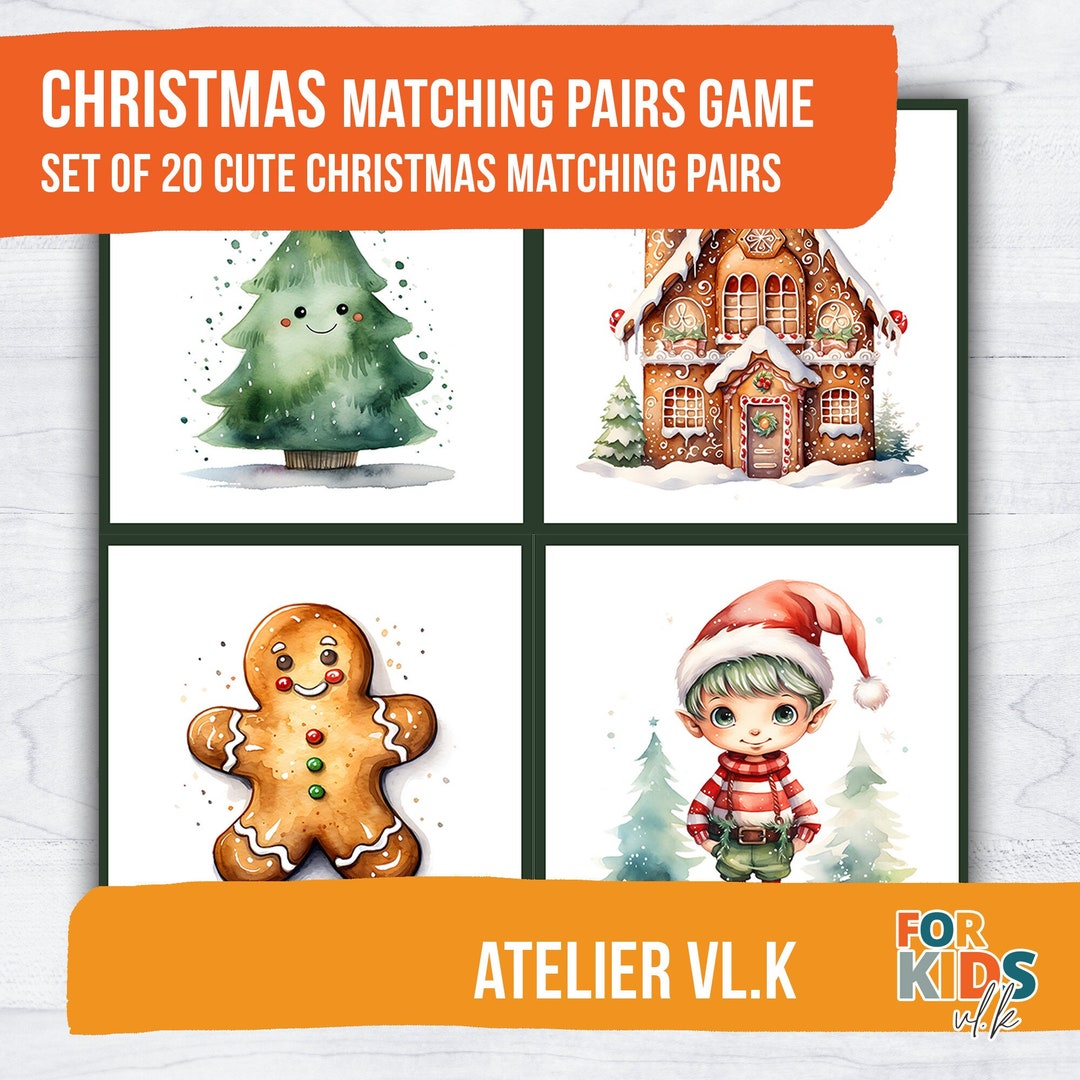 Christmas Time Matching Game for Kids, Christmas Games, Toddler ...