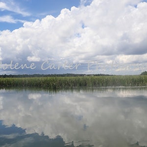 Reflections,creek,sky,water,marshgrass,clouds,blue,green,white,aseyeseeit,Jolenecarter,river,framedart,zen,meditation,gifts,nautical,peace