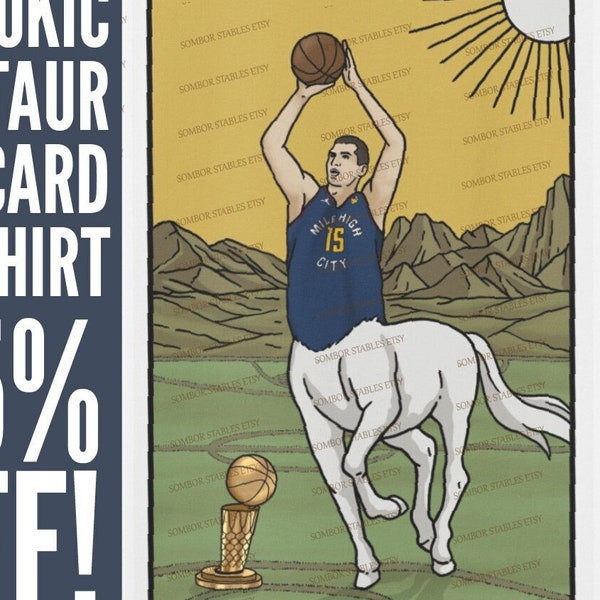 Jokic Tarot Centaur Horse Basketball Tee 11 Colors Available Great Unique Gift for Nuggets Basketball Fans and NBA Basketball Fans