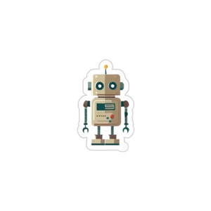 Cartoon Roboter Laminat Vinyl Die-Cut Aufkleber - Wasserflasche Aufkleber/Laptop Aufkleber/Kinder Geburtstag Aufkleber