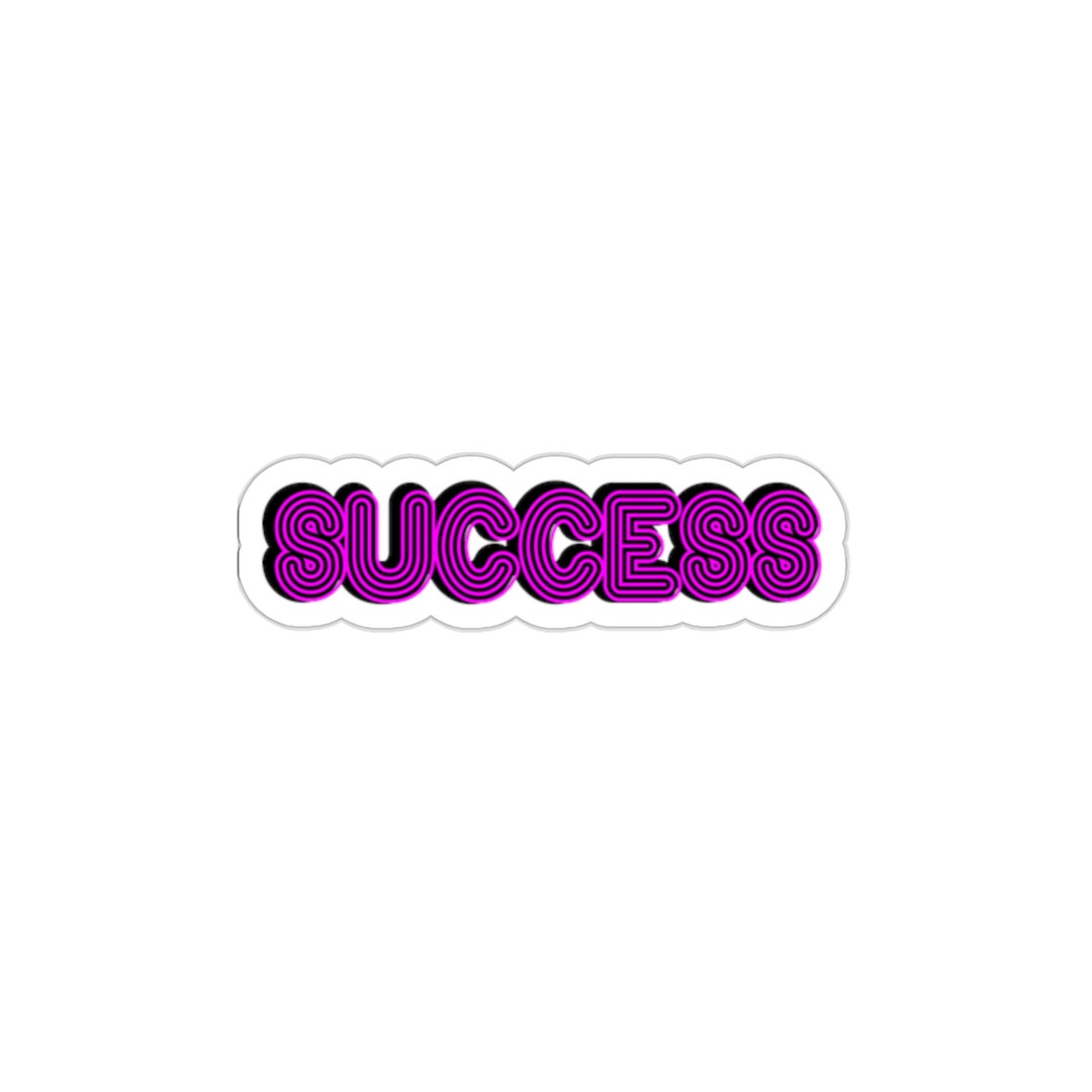 Success Message Sticker Success Motivational Text Laminate Vinyl Die-cut Sticker - Water Bottle ...