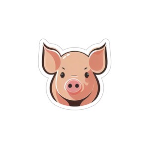 Cute Cartoon Little Piggy Laminate Vinyl Die-Cut Sticker - Water Bottle Sticker/Laptop Sticker/Skateboard Sticker/Kids Stickers