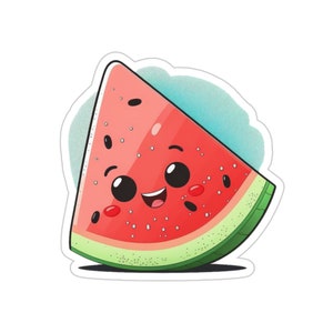 Niedlicher Wassermelone Laminat Vinyl Die-Cut Aufkleber - Wasserflaschenaufkleber/Laptopaufkleber/Skateboardaufkleber/Kinderaufkleber