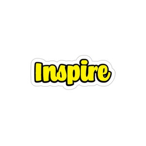 Adesivo recortado de vinil laminado Inspire - adesivos para garrafas de água/adesivos para laptop/adesivos para diários/adesivos para hidrofrascos