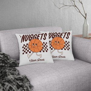 2023 Denver Nuggets Basketball Champions | Retro Cartoon mascot style Design | Waterproof Pillows Waterproof Pillows | NBA | Nikola Jokic