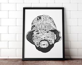 ScHoolboy Q Framed Poster | ScHoolboy Q Wall Art, ScHoolboy Q Art, ScHoolboy Q Gift, Hip Hop Gift, Rap Legends Art, Rapper Art, ScHoolboy Q
