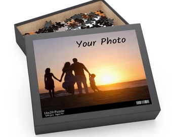 Custom Puzzle from Photo - 120, 252, 500 piece puzzles, Custom Jigsaw Puzzle for Birthday, Toddler, Wedding, Kids, Family