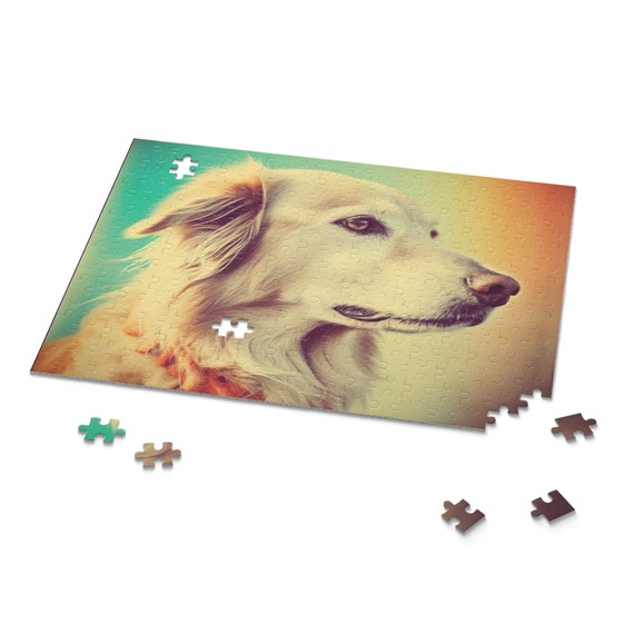 Golden Retriever Puzzle Dog Puzzle Sizes 110 252 or -  in 2023