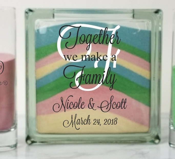 Sand Ceremony Set Unity Sand Vase Blended Wedding Wedding Etsy
